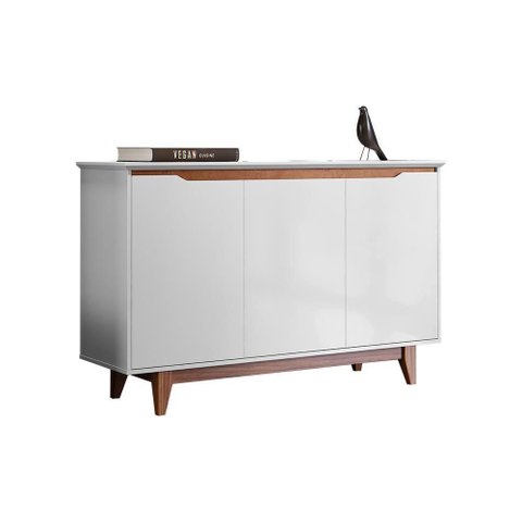 Buffet Aparador Flow 3 Portas Branco – EJ Móveis