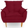 Kit 2 Poltrona Opala Premium para Sala e Quarto Suede Vermelho- Lh Decor Los Hermanos Decor Kit Polt - 3
