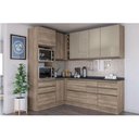 Ver imagem 4 de Balcão de Cozinha Modulado Maxxi G755 2 Gavetas s/ Tampo Nogal - Kappesberg