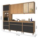 Ver imagem 6 de Armario Cozinha Completa Agata Ripado Com Balcão Freijó/Grafite