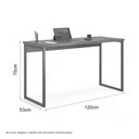 Ver imagem 3 de Mesa Home Office Escrivaninha Shine 1,20 Branco