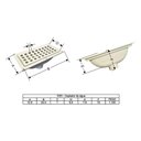 Ver imagem 2 de Captador de Água Calha em Alumínio e Grelha Marrom 25x13x8cm