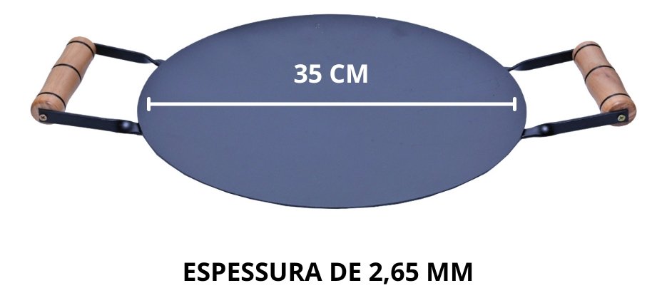 Disco 35 Cm e Fogareiro de Bancada Adm Metais - 5