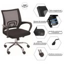 Ver imagem 4 de Conjunto 3 Peças com Cadeira para Escritório, Escrivaninha e Gaveteiro Gávea Espresso Móveis Branco Preto
