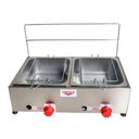 Ver imagem 5 de Kit Lanchonete Mesa de Manipulação 100x55cm + Fritadeira a Gás 2 Cuba + Chapa a Gás 30cm