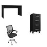 Kit 3 Peças com Cadeira para Escritório, Escrivaninha e Gaveteiro Gávea Espresso Móveis - 2