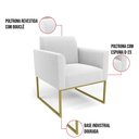 Ver imagem 4 de Namoradeira e Poltrona Industrial Dourado Marisa Bouclê Off White D03 - D’Rossi