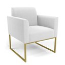 Ver mais imagens de Namoradeira e Poltrona Industrial Dourado Marisa Bouclê Off White D03 - D’Rossi