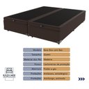 Ver imagem 5 de Cama Box Baú Queen Marrom Colchão Ortobom Springpocket