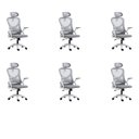 Ver imagem 1 de Kit 6 Cadeiras para Escritório Presidente Office Columbus com Tela Mesh