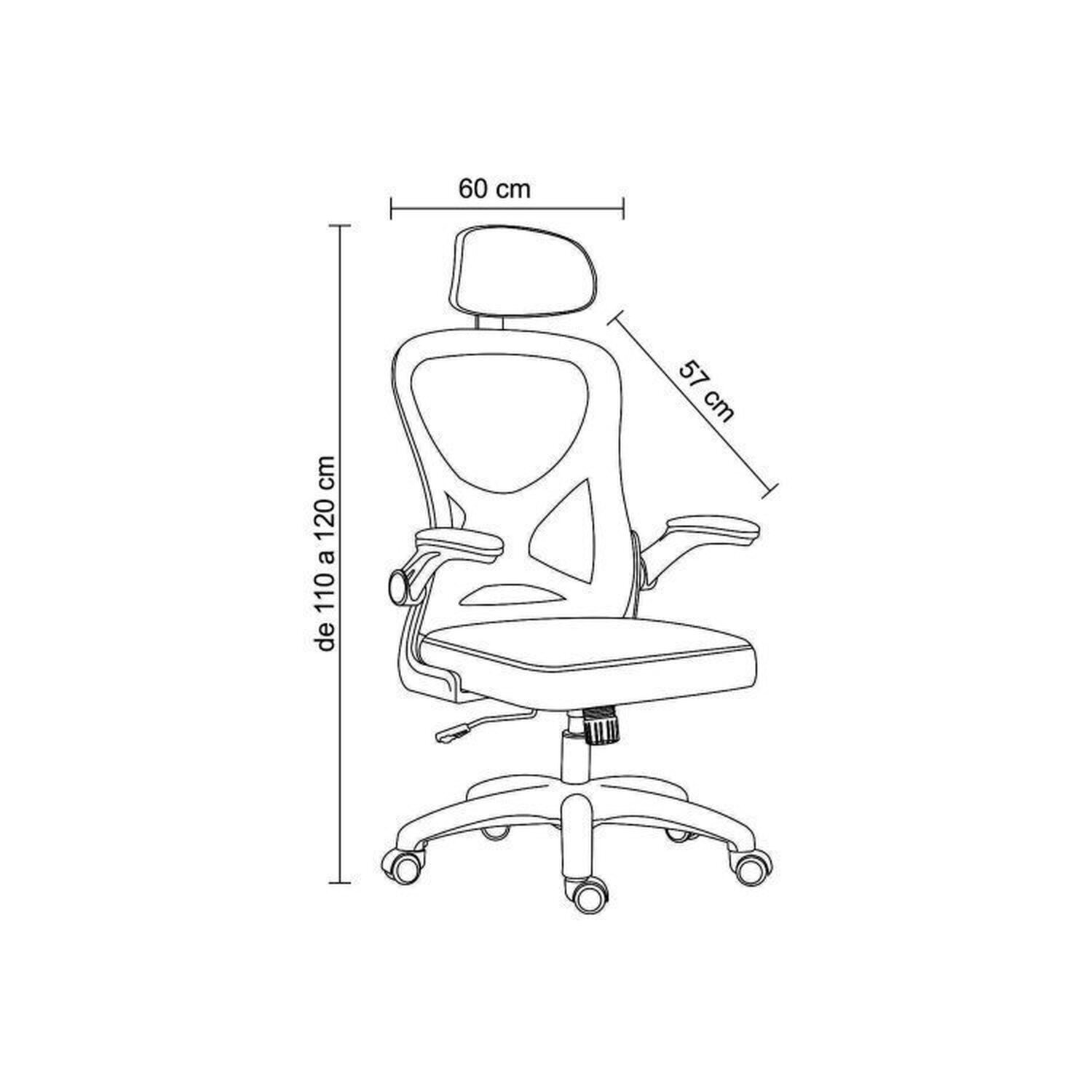 Kit 6 Cadeiras para Escritório Presidente Office Columbus com Tela Mesh - 2