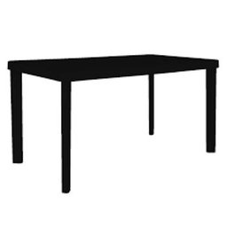 Mesa de Plástico Retangular Preta Bali Desmontável 120x70cm - 1