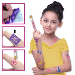 Kit Beleza Infantil Tatoo Collection Glitter + Acessorios 13 Peças Dm Toys Dmt6575 - 3