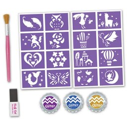 Kit Beleza Infantil Tatoo Collection Glitter + Acessorios 13 Peças Dm Toys Dmt6575 - 2