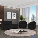 Ver imagem 2 de Sofá 3 Lugares Orgânico 180cm Morgan e 2 Poltronas Lua Linho Bege D03 - D’Rossi