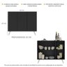 Aparador Buffet 3 Portas Retrô Veneza Multimóveis Mp1009 Preto/branco - 4
