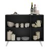 Aparador Buffet 3 Portas Retrô Veneza Multimóveis Mp1009 Preto/branco - 6