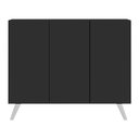 Ver imagem 7 de Aparador Buffet 3 Portas Retrô Veneza Multimóveis Mp1009 Preto/branco