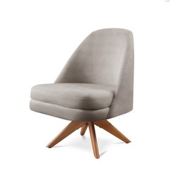 Poltrona Stella Decorativa Giratória Bouclé - 2