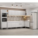 Ver imagem 2 de Armário de Cozinha Modulada de Canto 9 Peças CP04 Balcão Branco - Lumi Lumil Móveis