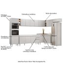 Ver imagem 3 de Armário de Cozinha Modulada de Canto 9 Peças CP04 Balcão Branco - Lumi Lumil Móveis