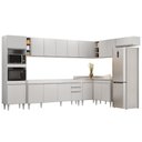 Ver imagem 1 de Armário de Cozinha Modulada de Canto 9 Peças CP04 Balcão Branco - Lumi Lumil Móveis
