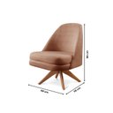 Ver imagem 3 de Poltrona Stella Decorativa Giratória Bouclé