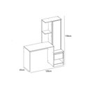 Ver imagem 3 de Mesa Escrivaninha Juvenil Office Morada c/ 1 Porta e 1 Gaveta Branco - Demóbile