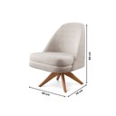 Ver imagem 3 de Poltrona Stella Decorativa Giratória Bouclé