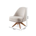 Ver imagem 3 de Poltrona Stella Decorativa Giratória Bouclé