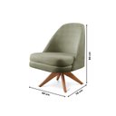 Ver imagem 3 de Poltrona Stella Decorativa Giratória Bouclé