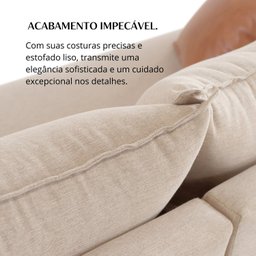 Sofá Living Canela 4 Lugares 245 cm Linho - 6