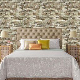Papel de Parede Adesivo Pedra Lavável Sala Quarto Cozinha 1,5 Metros - 1