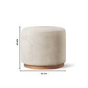 Ver imagem 3 de Puff Redondo para Sala Base de Madeira Linho