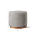 Ver imagem 3 de Puff Redondo para Sala Base de Madeira Linho