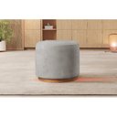 Ver imagem 1 de Puff Redondo para Sala Base de Madeira Linho