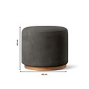 Ver imagem 3 de Puff Redondo para Sala Base de Madeira Linho