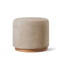 Ver imagem 4 de Puff Redondo para Sala Base de Madeira Linho