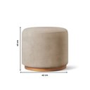 Ver imagem 3 de Puff Redondo para Sala Base de Madeira Linho