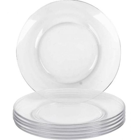 Conjunto de 6 Pratos de Vidro Raso 23cm Astral Duralex