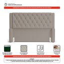 Ver imagem 3 de Cabeceira e Calçadeira Báu Queen Size Atena 160cm Capitonê Suede Bege - Desk Design