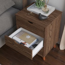 Kit 2 Criado Mesa De Cabeceira Decore/Dream/Grécia Plus Luxo:Canela - 3