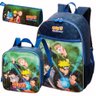 Kit Mochila Costas Lancheira Estojo Escolar Infantil Menino Naruto Shippuden Time 7 - 1