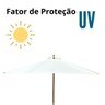 Ombrelone Guarda Sol Retrátil Central Madeira 2,70m Ventilação Piscina Praia Camping Branco Importwa - 5