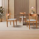 Ver imagem 5 de Cadeira Aurora Sala de Jantar Mel Linho