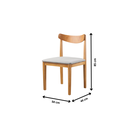 Ver imagem 4 de Cadeira Aurora Sala de Jantar Mel Linho