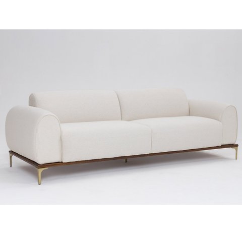Sofá 3 Lugares Tóquio D07 230cm Linho Areia Acetinado - D’Rossi