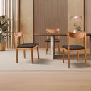 Ver imagem 5 de Cadeira Aurora Sala de Jantar Mel Linho