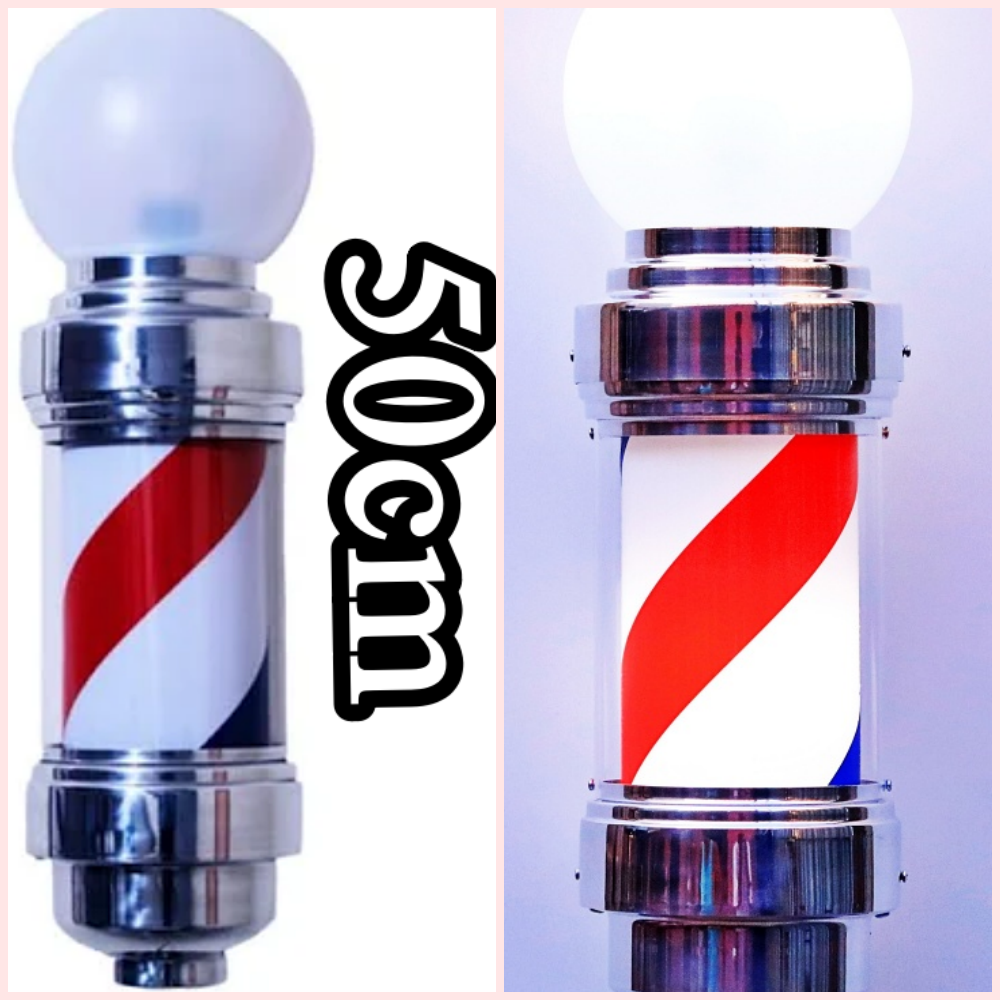 Barber Pole Giratório 50cm VOLTAGEM BIVOLT + UM PORTA PENTES. - 5