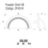Puxador Shell 48 Mm Zen Dourado (fosco) Zp4319.955 Concha - 4